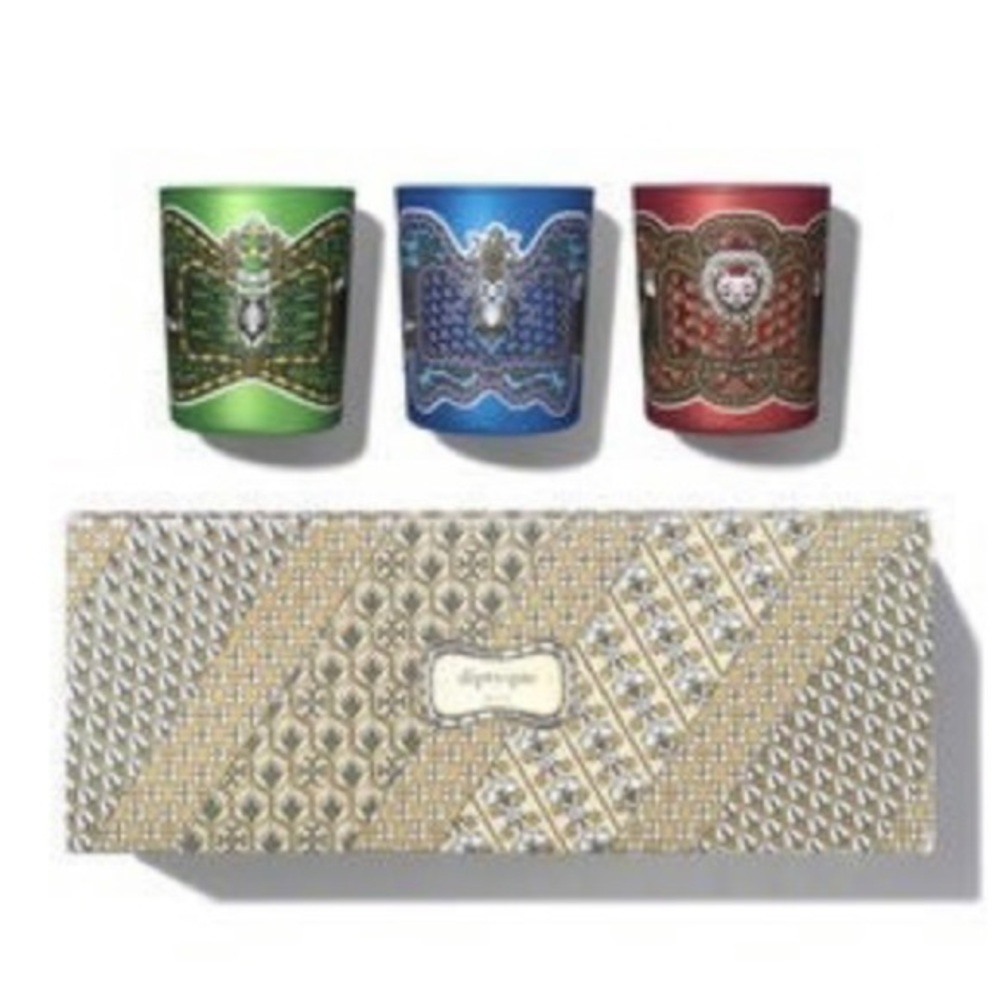NEW IN BOX DIPTYQUE Holiday Collection Légende Du Nord Candle Set